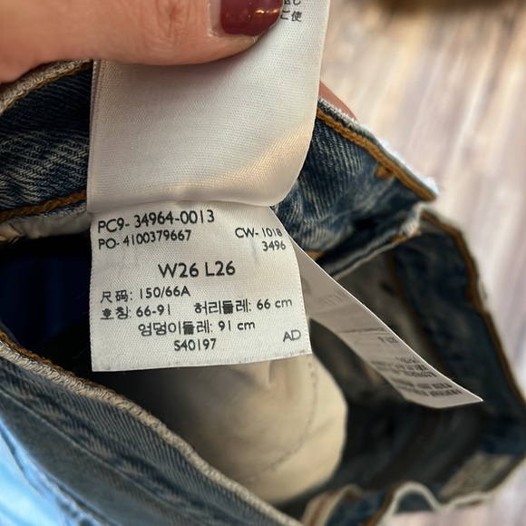 Levi’s Wedgie Straight Distressed Light/Medium Wash 26 - Picture 6 of 8